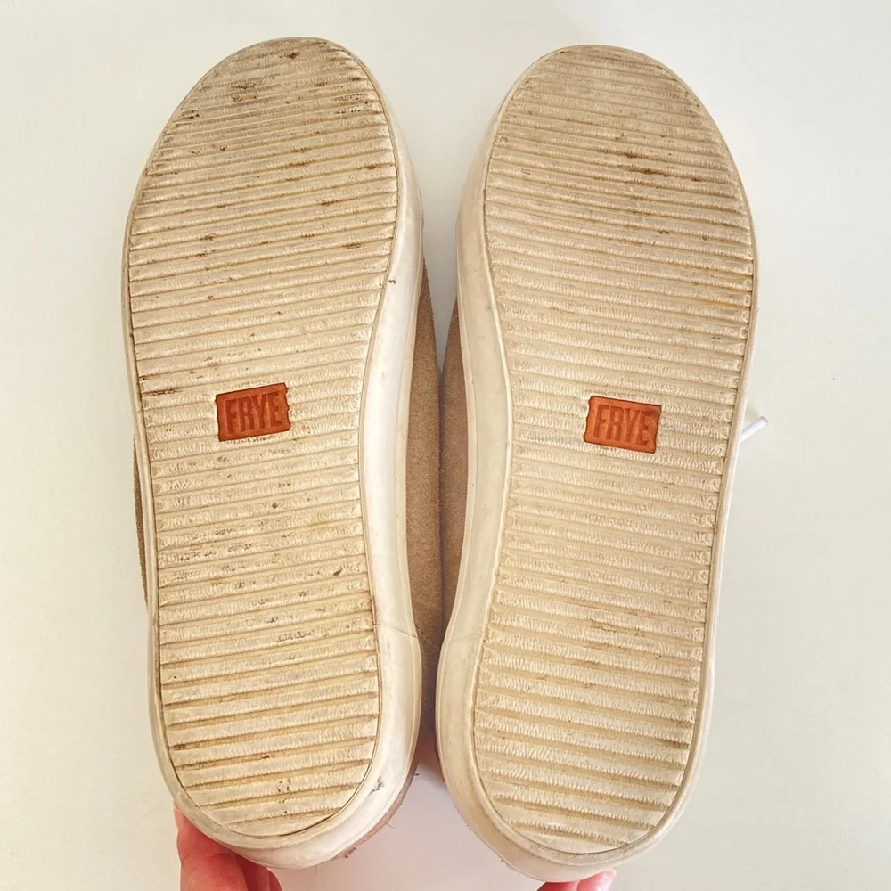 Frye Ash Tan Leather Suede Shoes Size 8.5